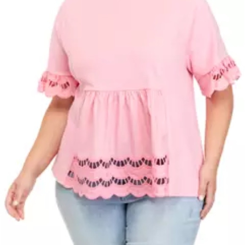 NWT ENGLISH FACTORY Short Sleeve Peplum Top